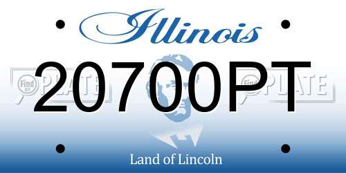 20700PT Illinois License Plate