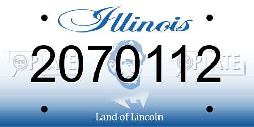 2070112 Illinois License Plate