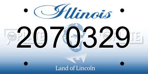 2070329 Illinois License Plate
