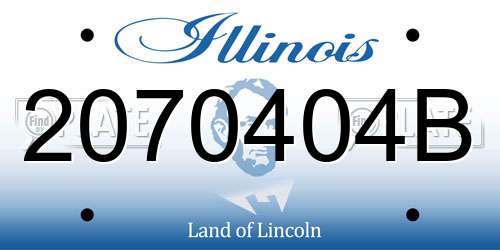 2070404B Illinois License Plate