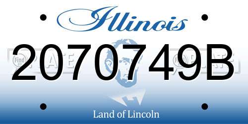 2070749B Illinois License Plate