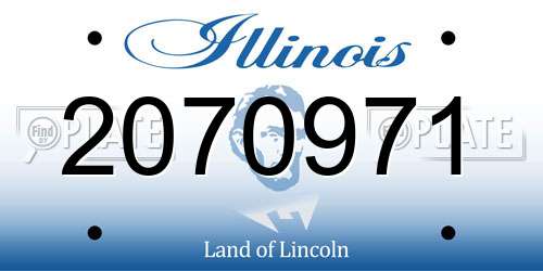2070971 Illinois License Plate