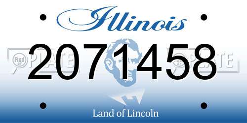 2071458 Illinois License Plate