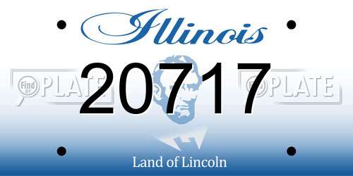 20717 Illinois License Plate