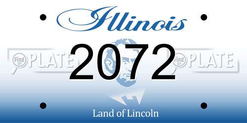 2072 Illinois License Plate