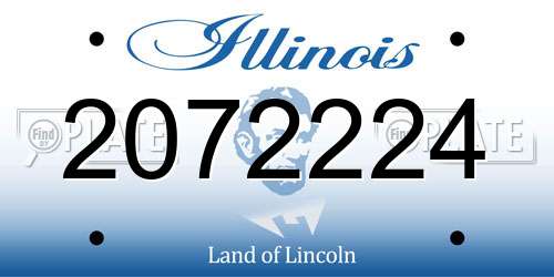 2072224 Illinois License Plate