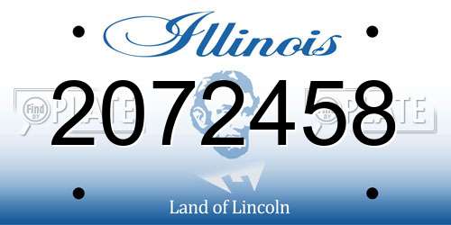 2072458 Illinois License Plate