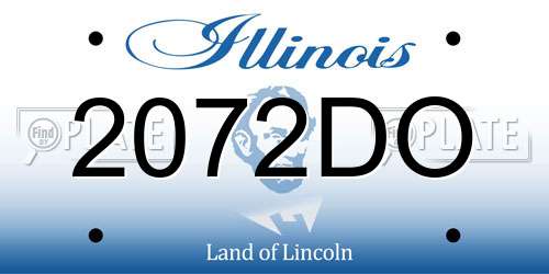 2072DO Illinois License Plate