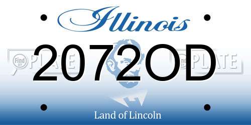 2072OD Illinois License Plate