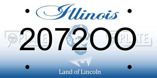 2072OO Illinois License Plate