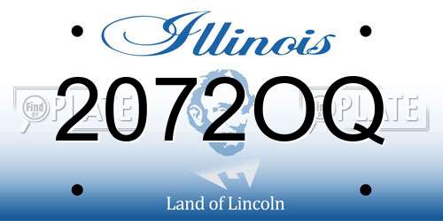2072OQ Illinois License Plate