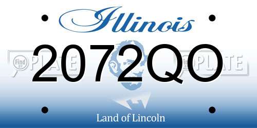 2072QO Illinois License Plate