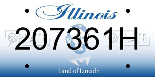 207361H Illinois License Plate