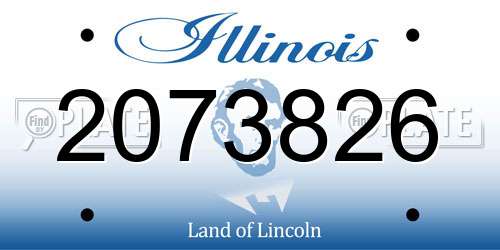 2073826 Illinois License Plate
