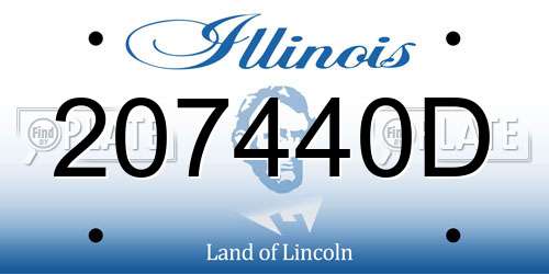 207440D Illinois License Plate