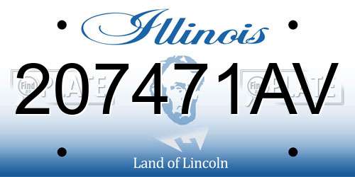 207471AV Illinois License Plate