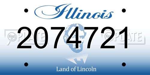 2074721 Illinois License Plate