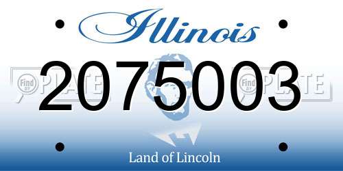 2075003 Illinois License Plate