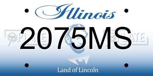 2075MS Illinois License Plate