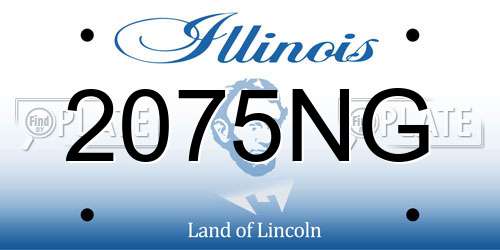 2075NG Illinois License Plate
