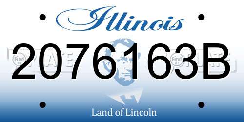 2076163B Illinois License Plate