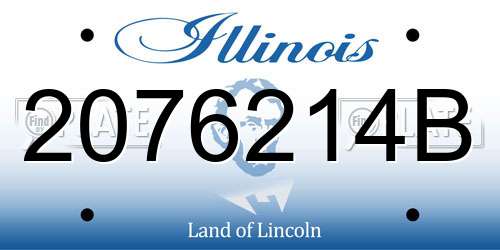 2076214B Illinois License Plate