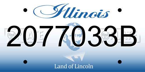 2077033B Illinois License Plate