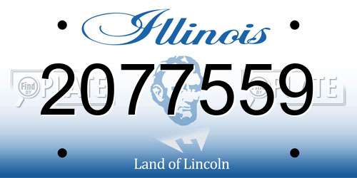 2077559 Illinois License Plate