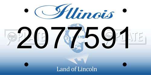 2077591 Illinois License Plate