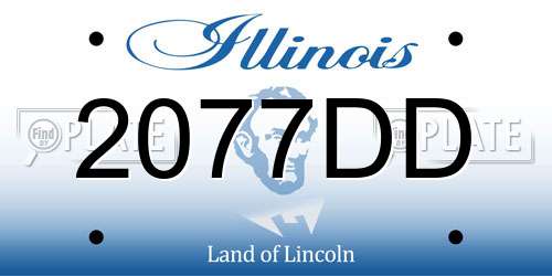 2077DD Illinois License Plate