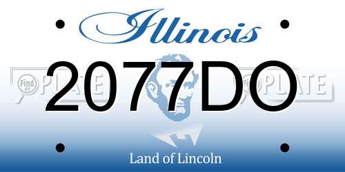 2077DO Illinois License Plate