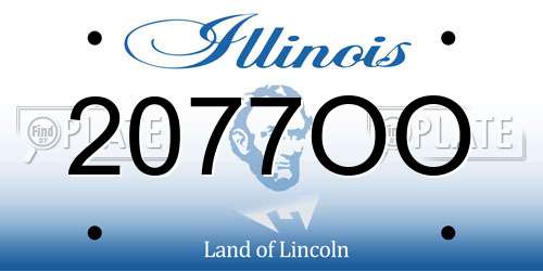 2077OO Illinois License Plate