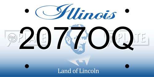 2077OQ Illinois License Plate