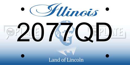 2077QD Illinois License Plate
