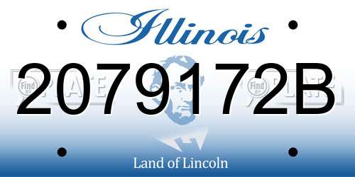 2079172B Illinois License Plate