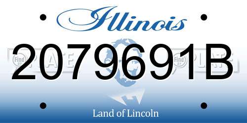 2079691B Illinois License Plate