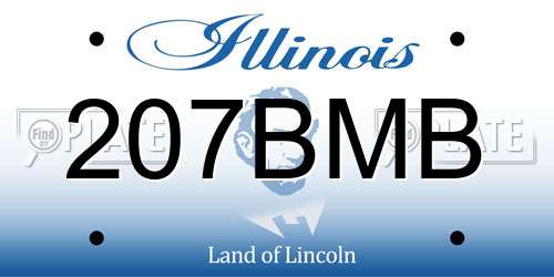 207BMB Illinois License Plate