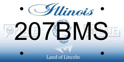 207BMS Illinois License Plate