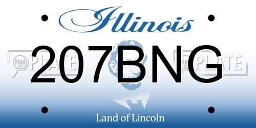 207BNG Illinois License Plate