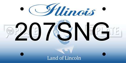 207SNG Illinois License Plate