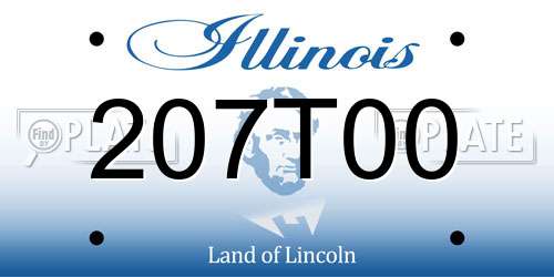 207T00 Illinois License Plate
