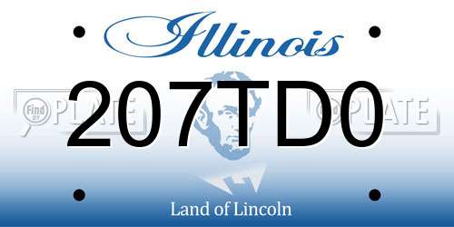 207TD0 Illinois License Plate