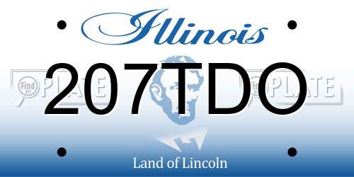 207TDO Illinois License Plate