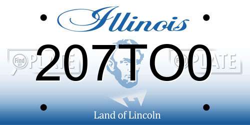207TO0 Illinois License Plate