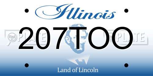 207TOO Illinois License Plate