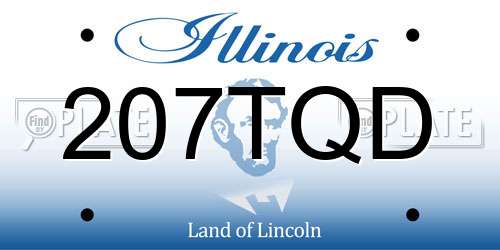 207TQD Illinois License Plate