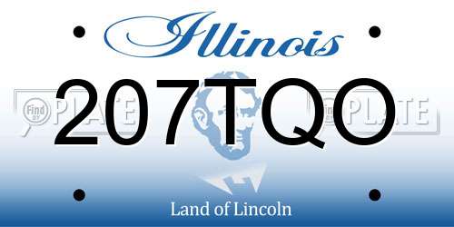 207TQO Illinois License Plate
