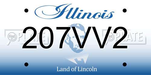 207VV2 Illinois License Plate