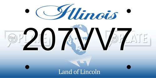 207VV7 Illinois License Plate