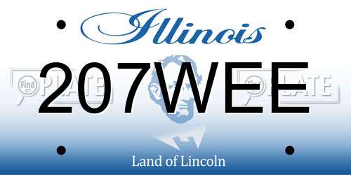 207WEE Illinois License Plate